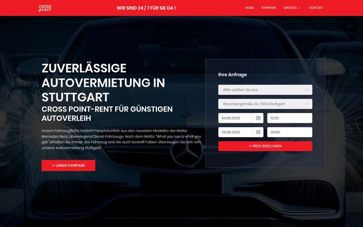 Screenshot of crosspoint-rent-a-car.de