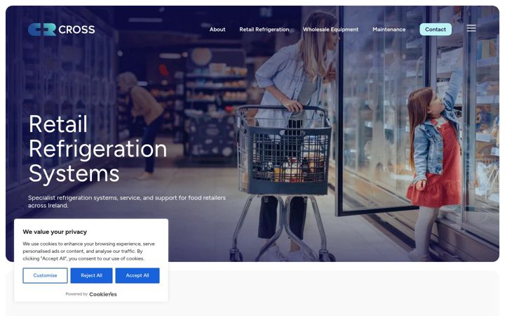 Screenshot of crossrefrigeration.ie