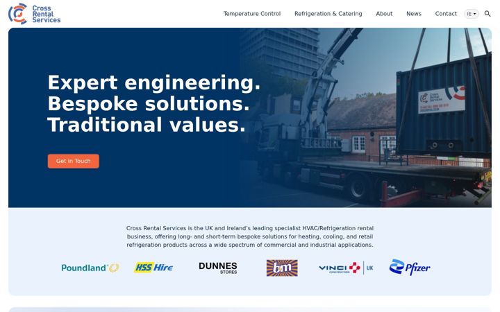 Screenshot of crossrentalservices.com