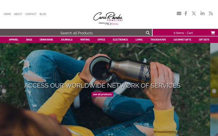 Screenshot of crossrhodespromos.com