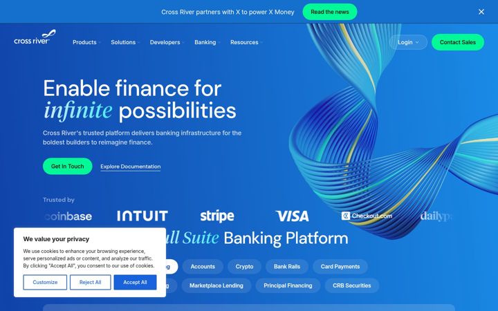 Screenshot of crossriver.com