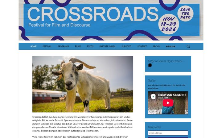 Screenshot of crossroads-festival.org