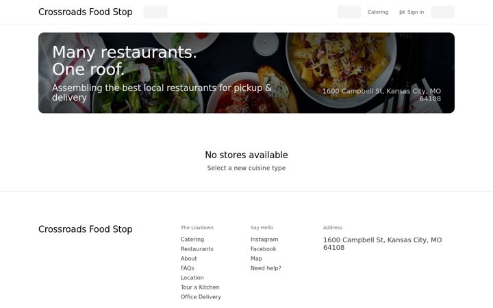 Screenshot of crossroadsfoodstop.com