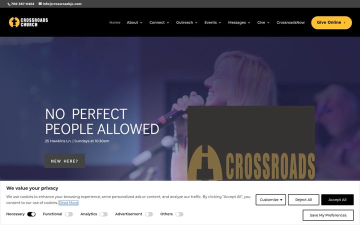 Screenshot of crossroadsjc.com