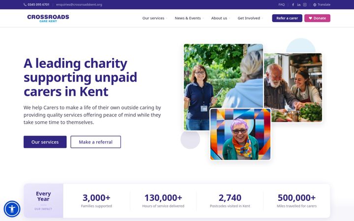 Screenshot of crossroadskent.org