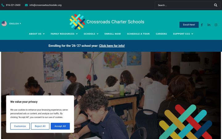 Screenshot of crossroadsschoolskc.org