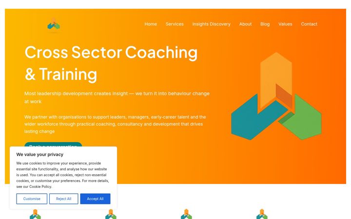 Screenshot ta' crosssector.co.uk