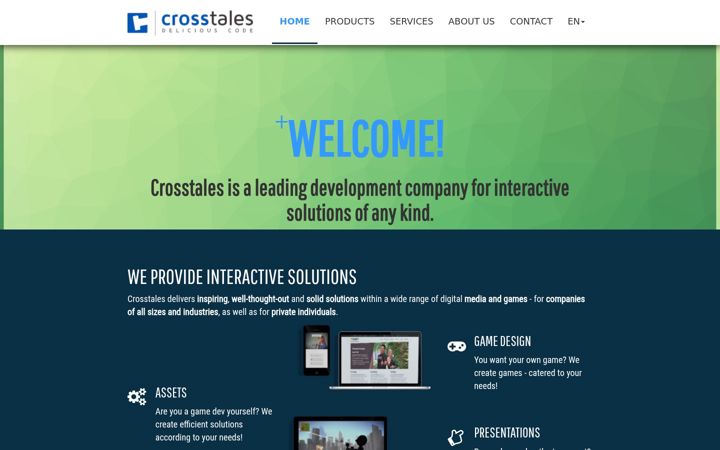 Screenshot of crosstales.com