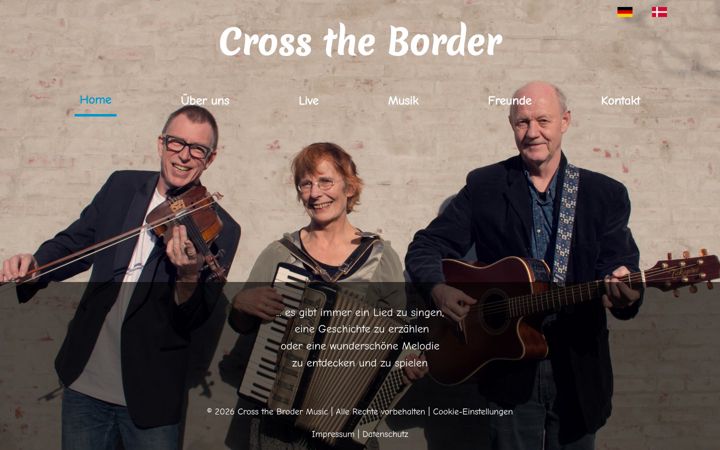 Screenshot of crosstheborder-music.com