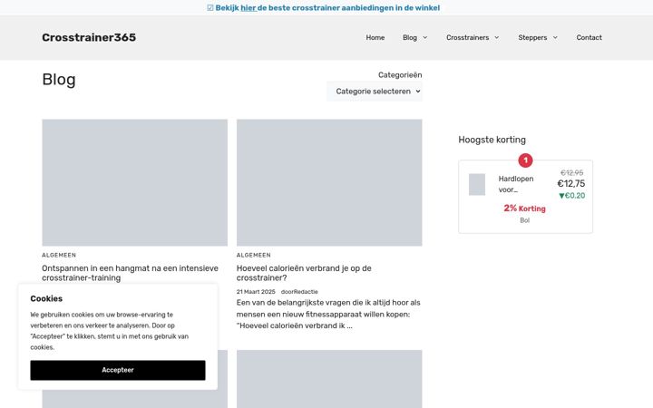 Screenshot of crosstrainer365.nl