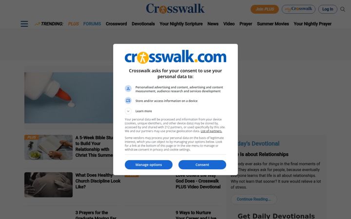 Екранна снимка на crosswalk.com