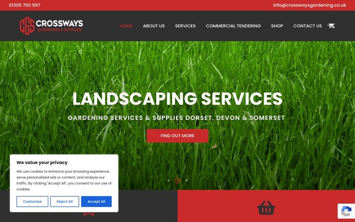 Screenshot of crosswaysgardening.co.uk