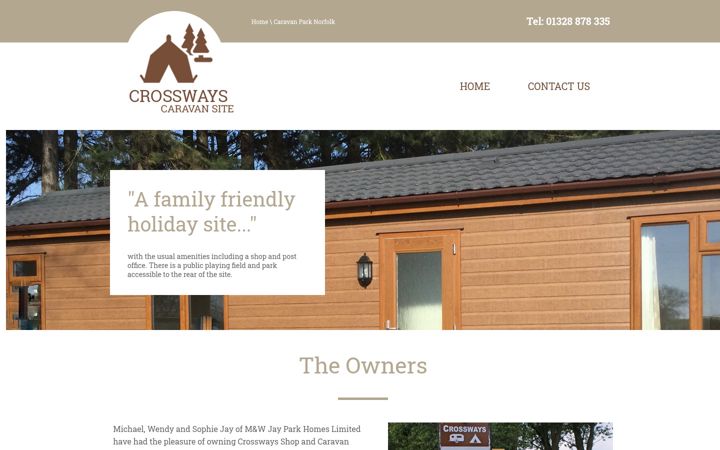 Screenshot of crosswaysshopandcaravansite.co.uk