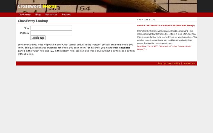 Screenshot von crosswordnexus.com