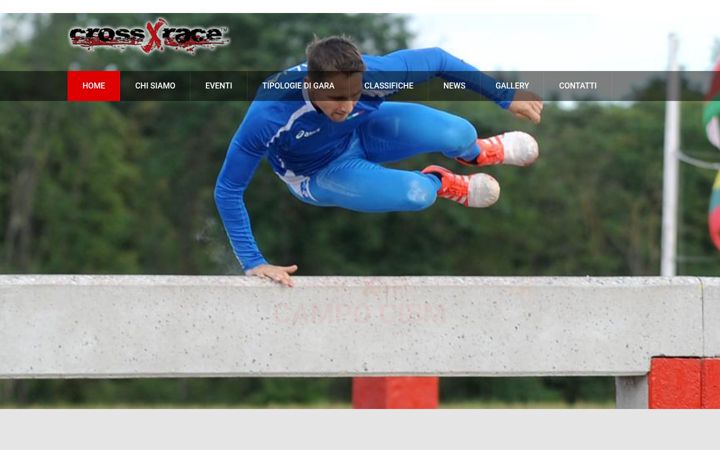 Kuvakaappaus sivustosta crossxrace.it