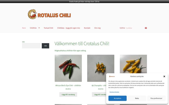 Screenshot of crotaluschili.se