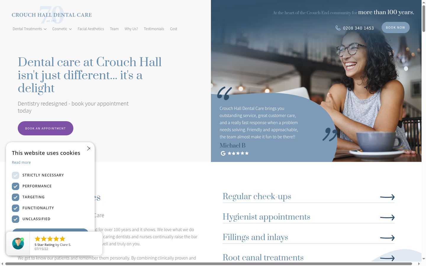 Screenshot of the consent banner shown before any interaction