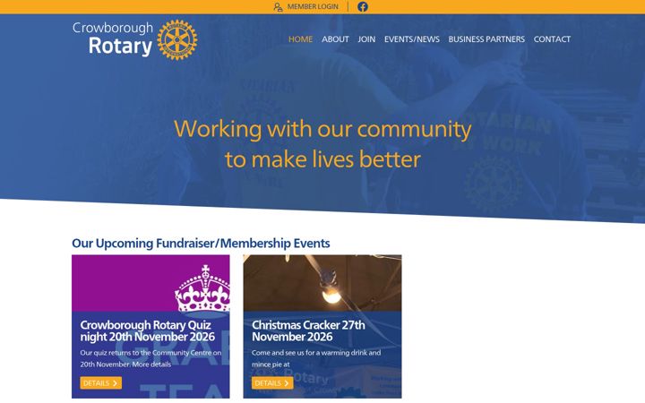 Screenshot of crowboroughrotary.org