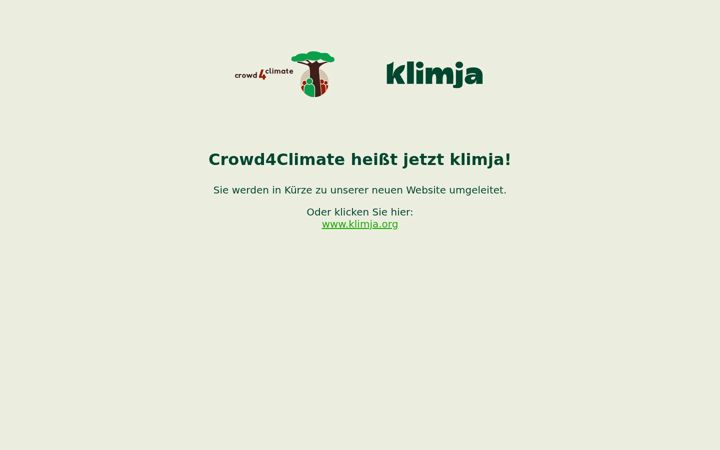 Screenshot of crowd4climate.org