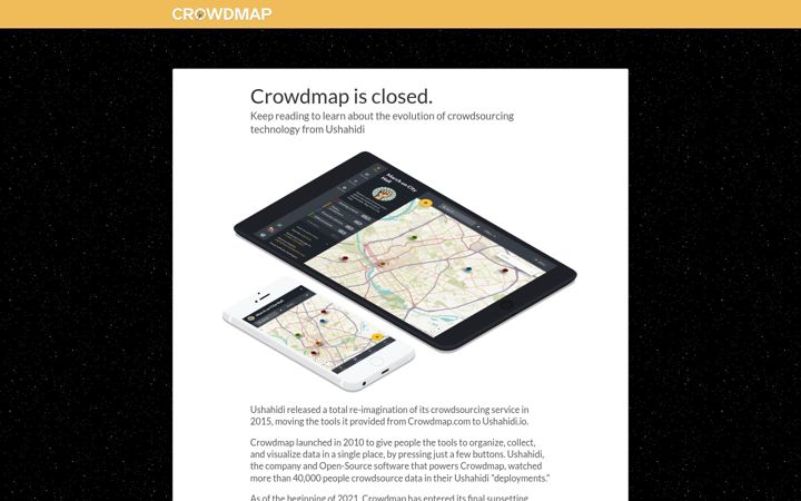 Screenshot of crowdmap.com