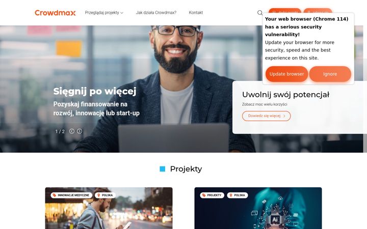 Screenshot di crowdmax.pl