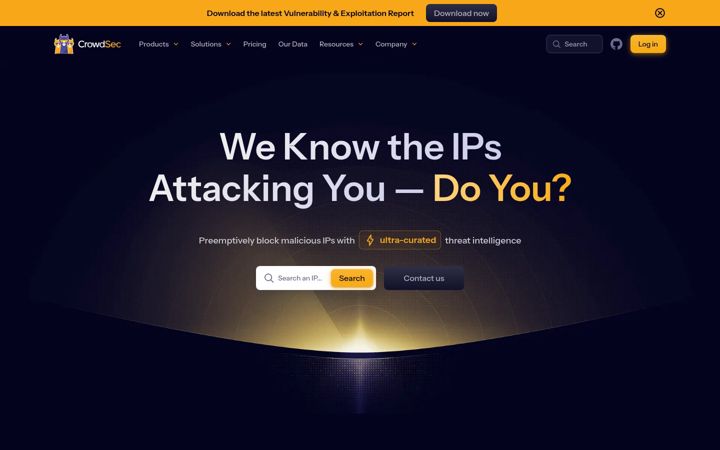 Screenshot ta' crowdsec.net