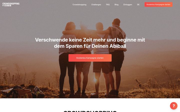 Screenshot of crowdshopping.de