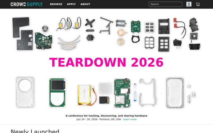 Zrzut ekranu crowdsupply.com