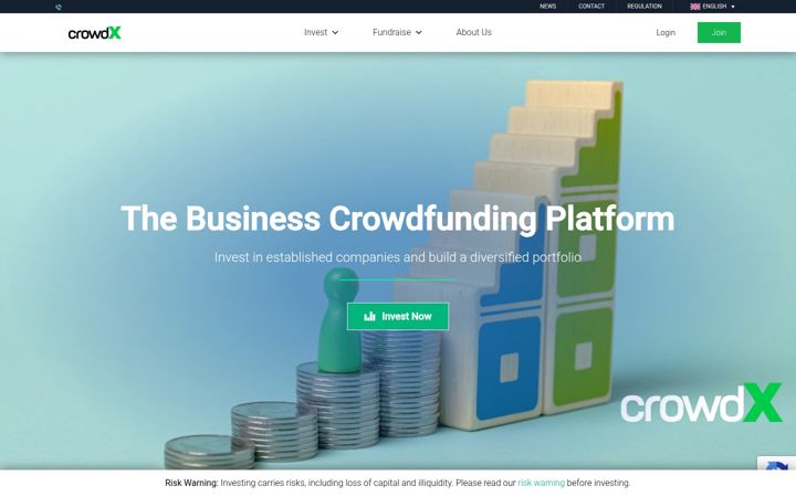 Екранна снимка на crowdx.eu