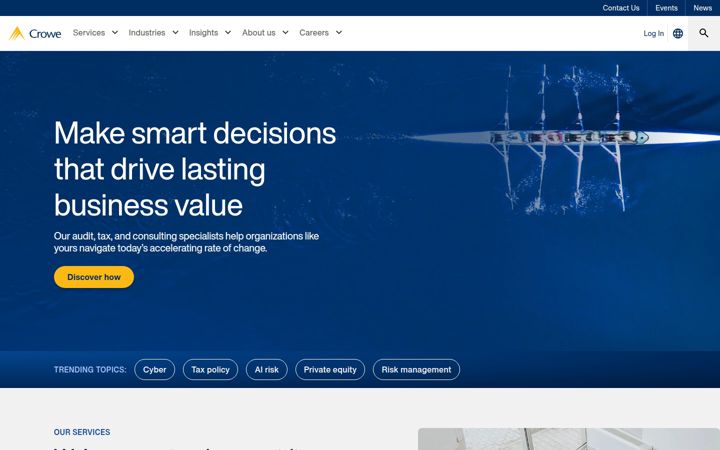Skjermbilde av crowe.com