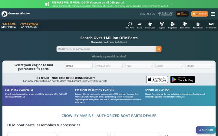 Screenshot of crowleymarine.com