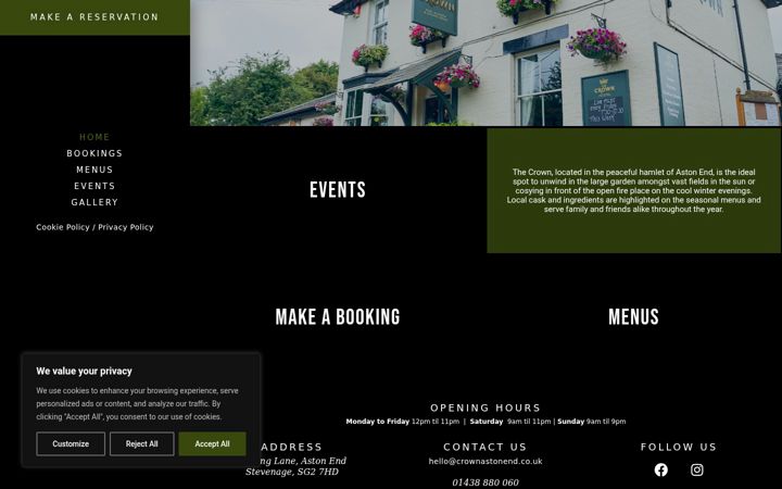 Screenshot ta' crownastonend.co.uk