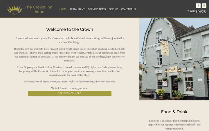 Screenshot του crownatlinton.co.uk