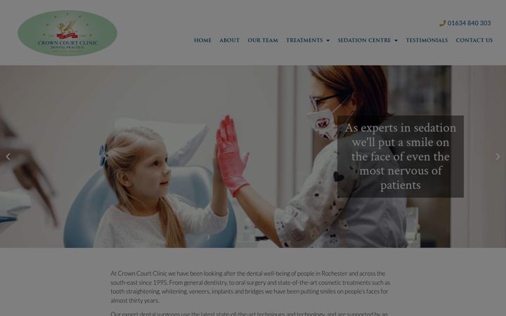 Екранна снимка на crowncourtclinic.co.uk