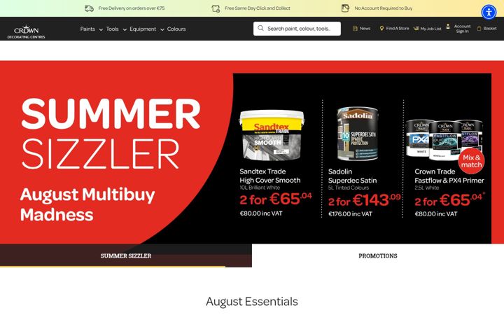 Screenshot of crowndecoratingcentres.ie