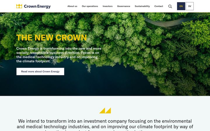 Screenshot of crownenergy.se