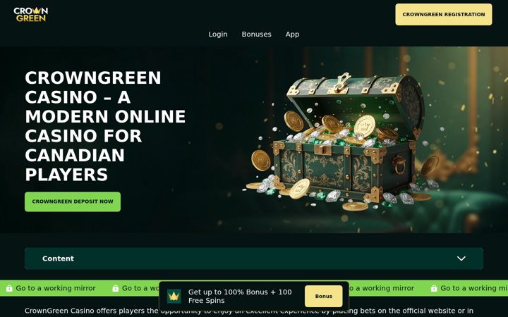 Screenshot of crowngreen-official.net