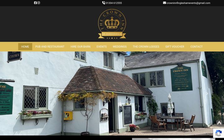 Screenshot of crowninnatfinglesham.co.uk