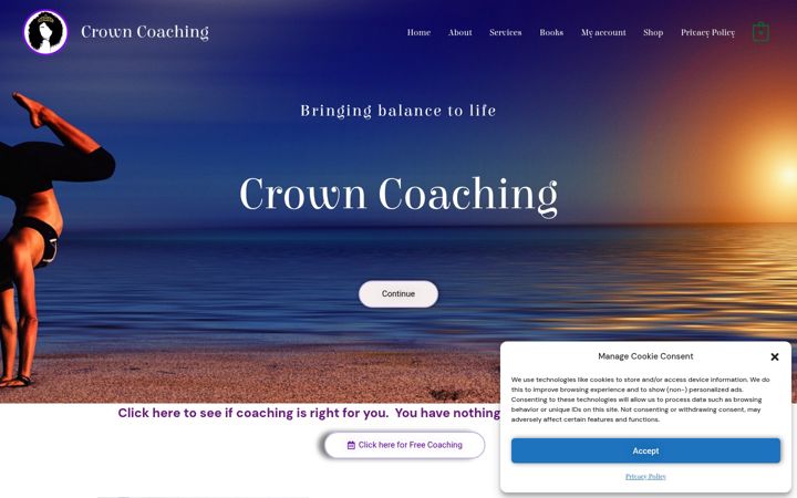 Screenshot of crownlifecoaching.com