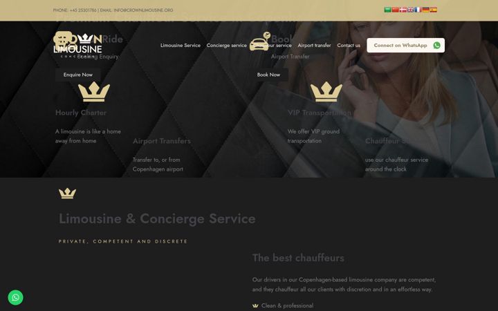 Screenshot of crownlimousine.org