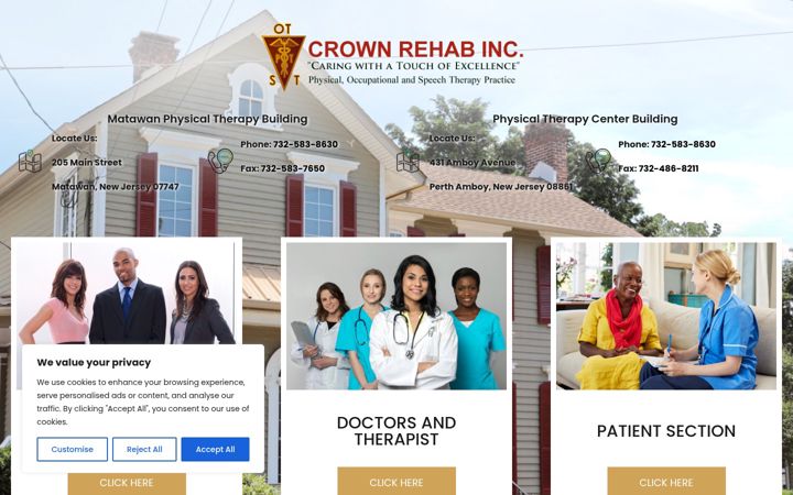 Screenshot of crownrehab.com