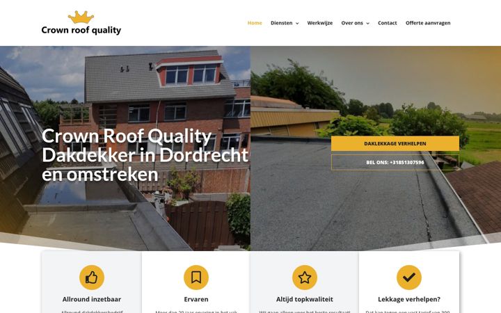 Zrzut ekranu crownroofquality.nl