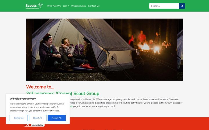 Екранна снимка на crownscouts.org.uk