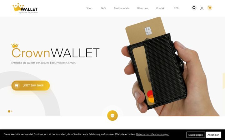 Screenshot of crownwallet.ch
