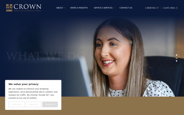 Екранна снимка на crownwealth.co.uk