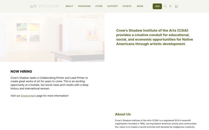 Screenshot von crowsshadow.org