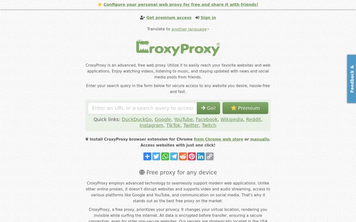 Screenshot of croxy.org
