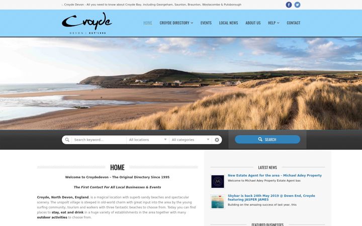 Screenshot ta' croydedevon.co.uk
