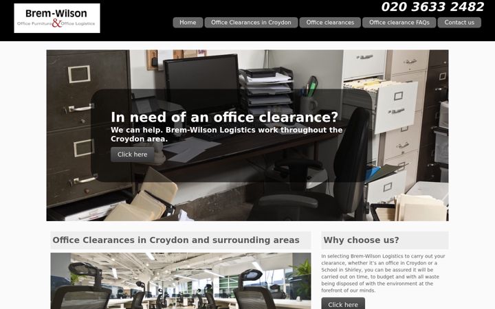 Screenshot of croydonofficeclearances.co.uk