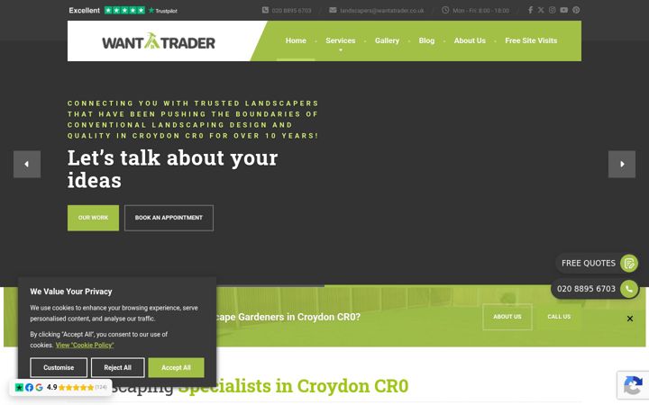 Screenshot ta' croydonpaving.co.uk